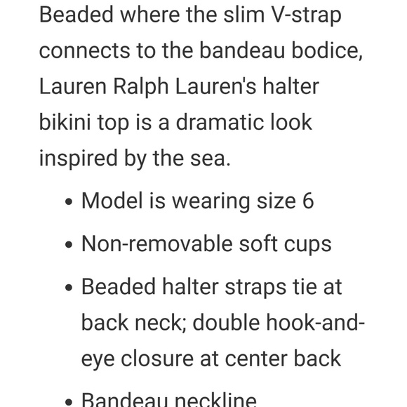 Ralph Lauren Navy Beach Club Bikini - Picture 2 of 8